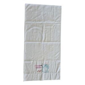 Vintage Pillowcase Stamped for Cross Stitch Embroidery Good Night Slippers Gown